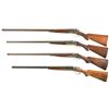 Image 2 : Four Double Barrel Shotguns -A) Remington Hammer Shotgun