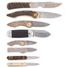 Image 1 : Eight Francis Boyd Patent Folding Knives
