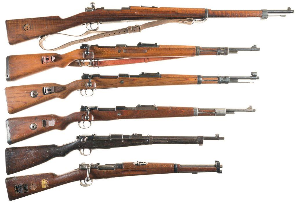 Six Bolt Action Military Rifles -A) Swedish Carl Gustaf Model 1896 ...