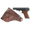 Image 1 : Rheinmetall 32 Semi-Automatic Pistol with Leather Holster