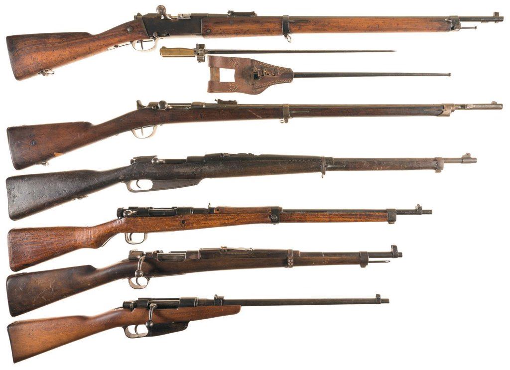 Six Bolt Action Military Rifles -A) French Lebel Model 1886/93 Rifle ...