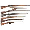 Image 1 : Six Bolt Action Military Rifles -A) French Lebel Model 1886/93 Rifle with Bayonet