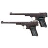 Image 1 : Two Franz Stock Long Barreled Semi-Automatic Target Pistols -A) F. Stock Target Pistol