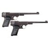 Image 2 : Two Franz Stock Long Barreled Semi-Automatic Target Pistols -A) F. Stock Target Pistol
