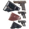 Image 1 : Three European Semi-Automatic Pistols with Holsters -A) Beretta Model 1915 Pistol
