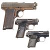 Image 2 : Three European Semi-Automatic Pistols with Holsters -A) Beretta Model 1915 Pistol