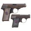 Image 2 : Two Walther Hammerless Semi-Automatic Pocket Pistols with Holsters -A) Walther Model 8 Pistol