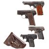 Image 1 : Four European Semi-Automatic Pistols -A) Rare Bernardon-Martin Model 1907-1908 Pistol