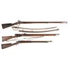 Image 1 : Three Long Guns and One Sword -A) Harpers Ferry Percussion Musket with Sword