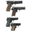 Image 2 : Four Semi-Automatic Pistols -A) Nazi Marked Fabrique Nationale High Power Pistol with Holster