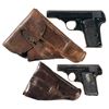 Image 1 : Two European Semi-Automatic Pistols with Holsters -A) Francisco Arizmendi Boltun Model Pistol