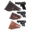 Image 1 : Three German Semi-Automatic Pocket Pistols with Holsters -A) Stenda Werke Pistol