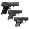 Image 2 : Three German Semi-Automatic Pocket Pistols with Holsters -A) Stenda Werke Pistol
