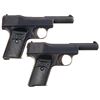 Image 2 : Two Franz Stock Semi-Automatic Hammerless Pistols with Holsters -A) Franz Stock Pistol