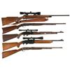 Image 1 : Five Remington Sporting Rifles -A) Remington Model 700 Bolt Action Rifle with Scope