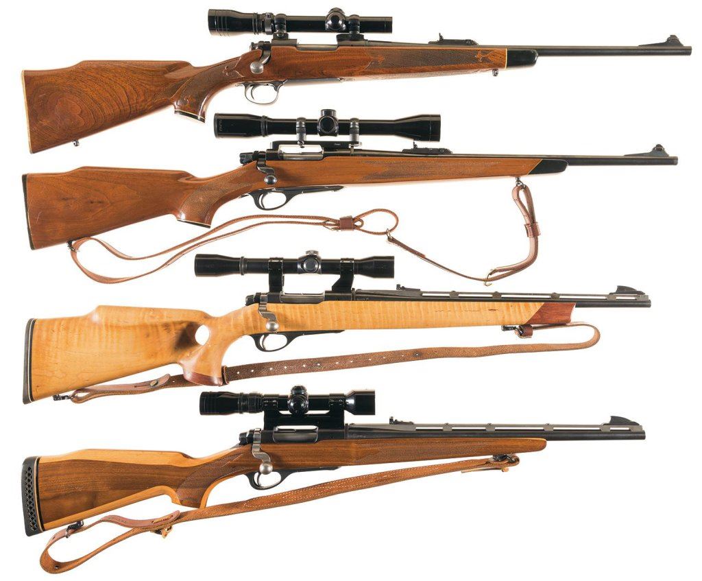 Four Scoped Remington Bolt Action Sporting Rifles -A) First Year ...