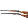 Image 2 : Two Sporting Rifles -A) Winchester Model 55 Lever Action Takedown Rifle with Second Barrel