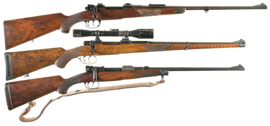 Three European Bolt Action Sporting Rifles -A) Mauser Sporting Rifle