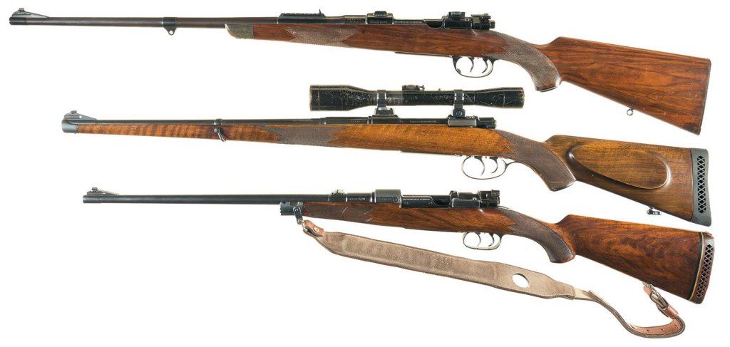 Three European Bolt Action Sporting Rifles -A) Mauser Sporting Rifle