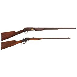 Two Sporting Rifles -A) Early Colt Lightning Small Frame Slide Action Rifle