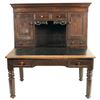Image 1 : Antique Wooden Desk with Cabinet Top