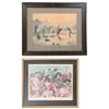 Image 4 : Four Framed Prints Including Two Depictions of Custer's Last Stand and Copy of Wicked Pony Bronze by