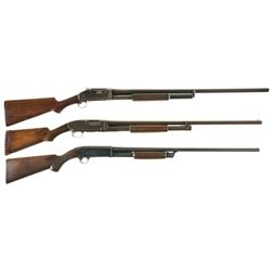 Three Sporting Slide Action Shotguns -A) Winchester Model 1897 Shotgun