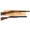 Image 1 : Two Engraved Savage Over/Under Shotguns -A) Savage Model 444B 20 Gauge Shotgun with Box