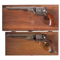 Two Antique Colt Revolvers with Cases and Accessories -A) Colt Model 1860 Army Richards-Mason Conver