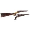 Image 2 : Two Percussion Revolvers -A) Civil War U.S. Colt Model 1860 Army Percussion Revolver with Stock