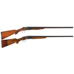 Two Stevens Double Barrel Shotguns -A) Stevens Model 235 Hammer Shotgun