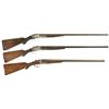 Image 1 : Three Double Barrel Hammerless Shotguns -A) Engraved L.C. Smith No. 2 Grade Shotgun
