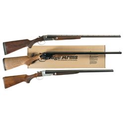 Three Savage Double Barrel Shotguns -A) Savage Fox Model BST 20 Gauge Shotgun with Box