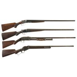 Four Shotguns -A) L.C. Smith/Hunter Arms Field Grade Double Barrel Shotgun