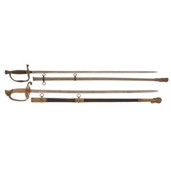 Two American Officers Swords