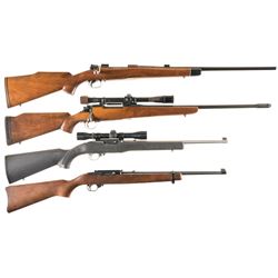 Four Sporting Longarms -A) Fabrique Nationale Mauser Bolt Action Rifle