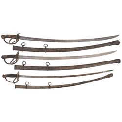 Three Swords with Scabbards