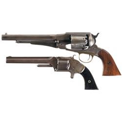 Two Antique Revolvers -A) Remington New Model Army Percussion Revolver