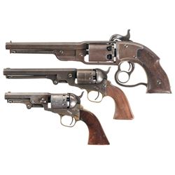 Three Civil War Era Percussion Revolvers -A) Savage Navy Model Revolver
