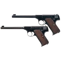 Two Colt Semi-Automatic Sporting Pistols -A) Pre-War Colt Woodsman Target Model Pistol