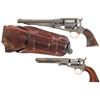 Image 1 : Two Civil War Era Percussion Revolvers -A) Remington New Model Army Revolver with Holster