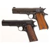 Image 1 : Two 1911 Pattern Semi-Automatic Pistols -A) Argentine Hafdasa Ballester-Molina Pistol