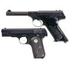 Image 1 : Two Colt Semi-Automatic Pistols -A) Colt Huntsman Pistol