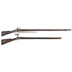 Two Flintlock Muskets -A) U.S. Springfield Armory Model 1795 Flintlock Musket with Bayonet