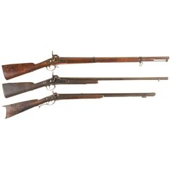 Three Percussion Long Guns -A) U.S. Harpers Ferry Model 1842 Musket