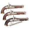 Image 1 : Three Replica English Percussion Pistols -A) Enfield India Service Pistol