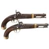 Image 1 : Two Henry Aston U.S. Martial Percussion Pistols -A) H. Aston Model 1842 Pistol