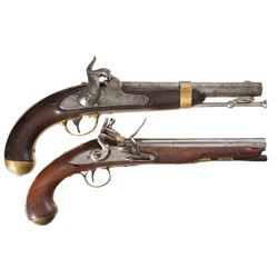 Two Black Powder Pistols -A) I. N. Johnson Model 1842 Percussion Pistol