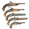 Image 1 : Five Muzzle Loading Pistols -A) Unknown Copy of a European Percussion Pistol