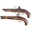 Image 2 : Two French Military Pattern Flintlock Pistols -A) Maubeuge AN XIII Pistol